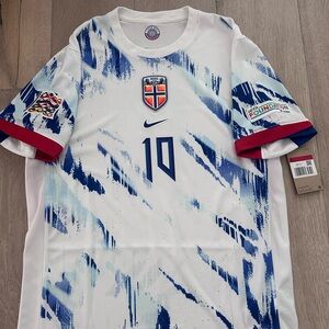 2024 Norway Away Jersey Nations League Martin Odegaard Size Large NWT